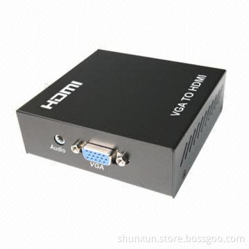 VGA to HDMI converter with upscaler function and audio